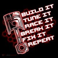 Build Tune Race Break Fix Repeat Women's Hoodie thumb 2