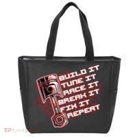 Build Tune Race Break Fix Repeat Tote Bag thumb 0