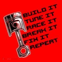 Build Tune Race Break Fix Repeat Santa Hat thumb 1