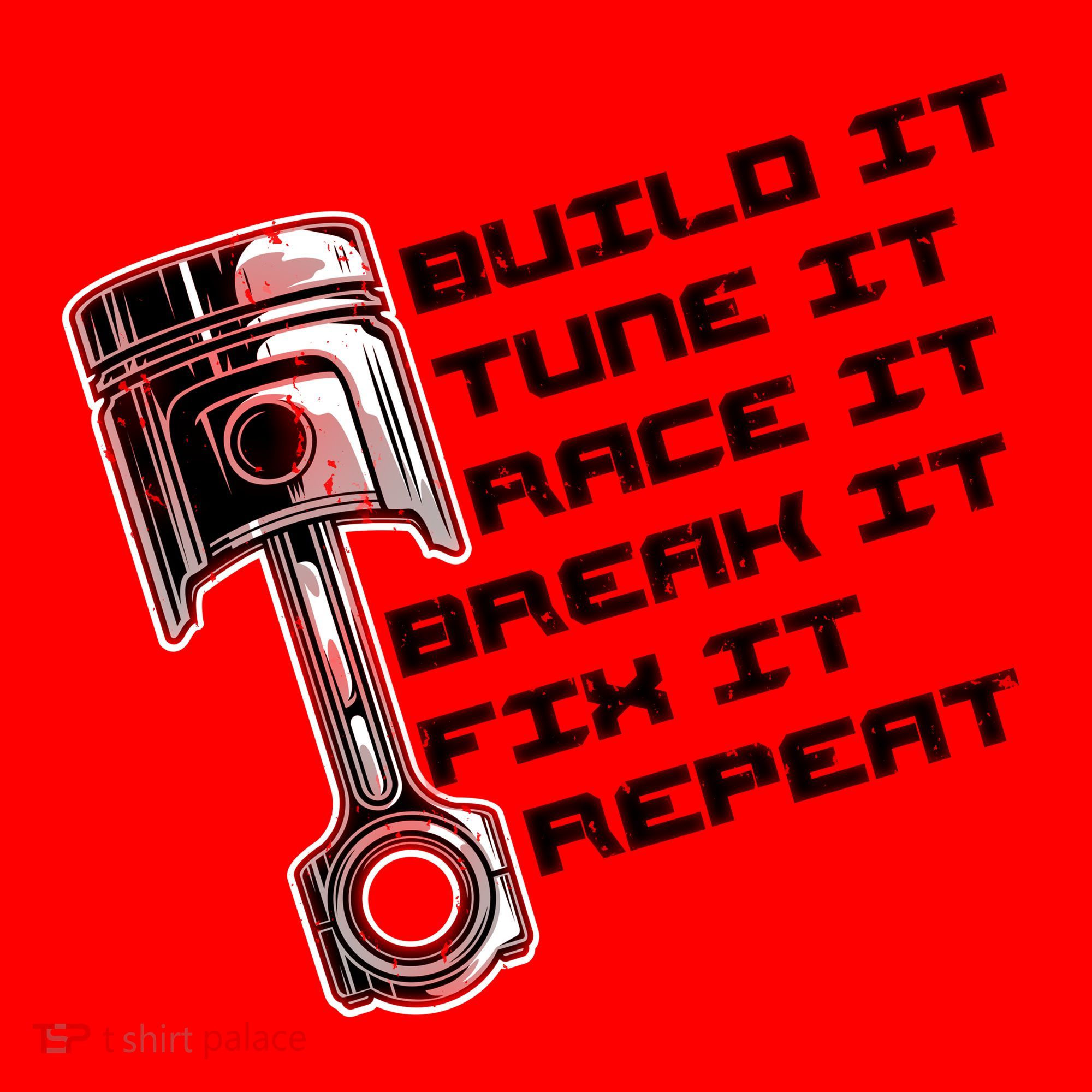 Build Tune Race Break Fix Repeat Santa Hat