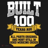Built 100th Birthday All Original Part USA-Made Doggie Bandana thumb 2