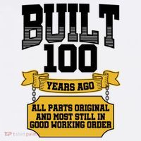 Built 100th Birthday All Original Part Comfort Colors Garment-Dyed Hooded Sweatshirt thumb 2