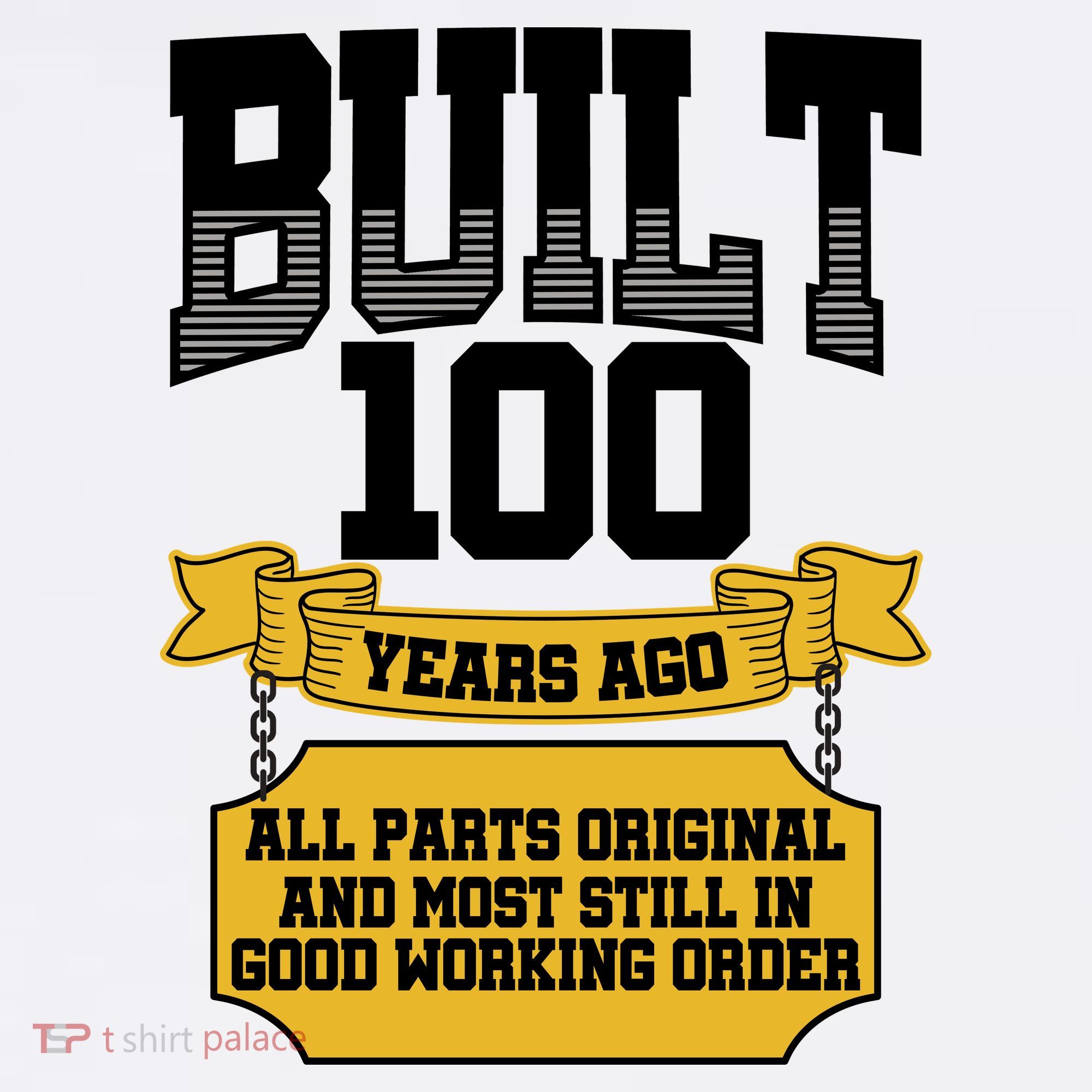 Built 100th Birthday All Original Part Comfort Colors Garment-Dyed Hooded Sweatshirt
