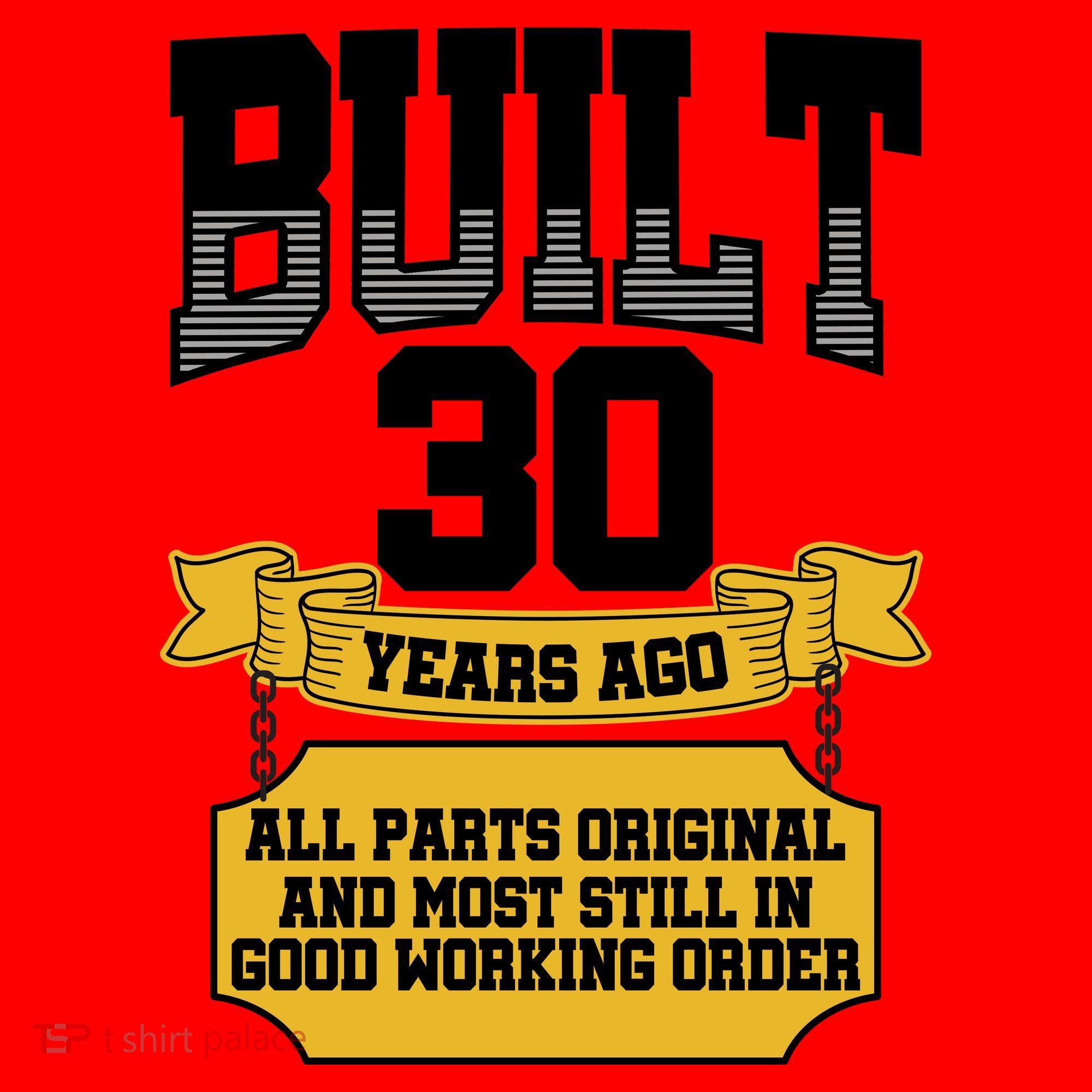 Built 30th Birthday All Original Part Santa Hat