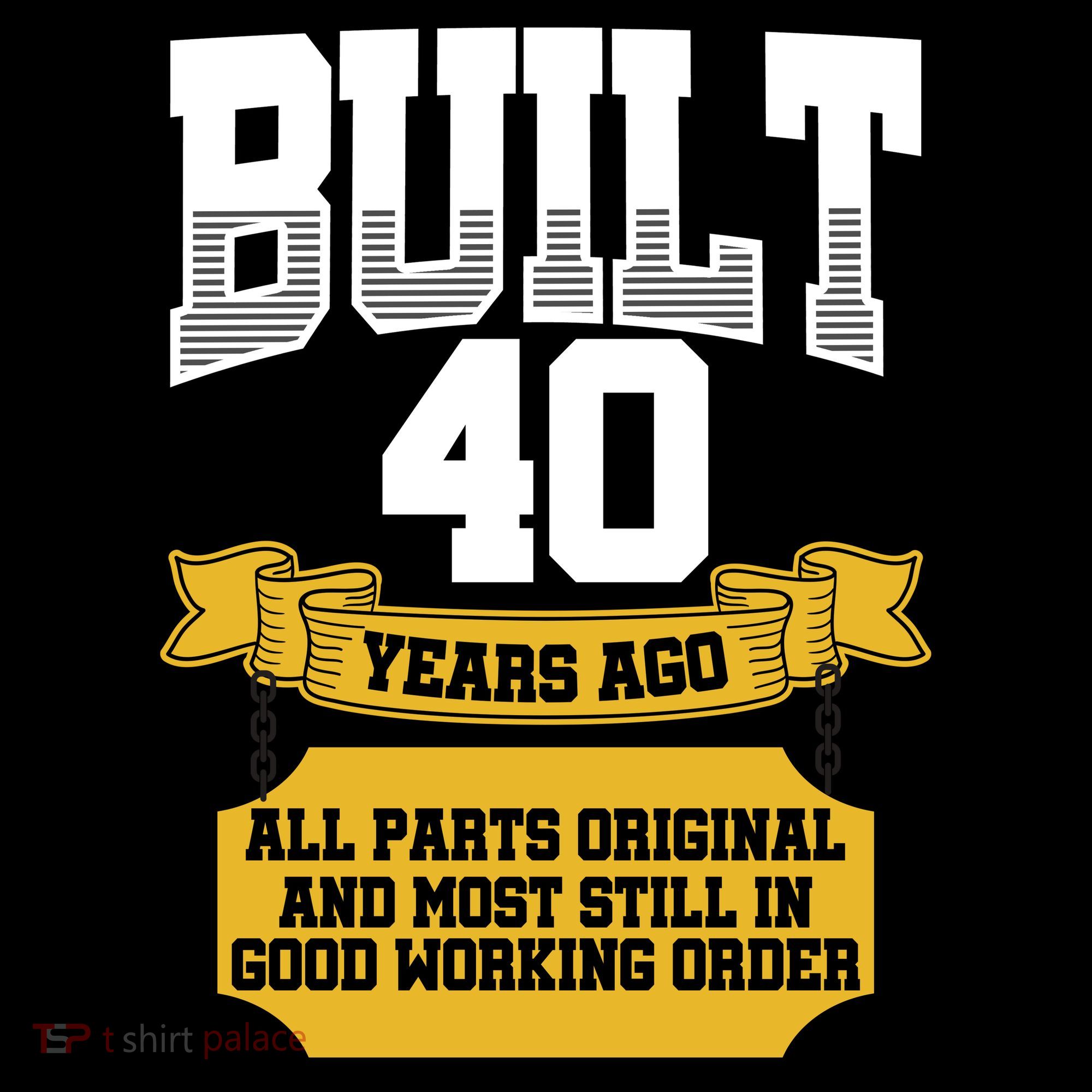 Built 40th Birthday All Original Part Backpack