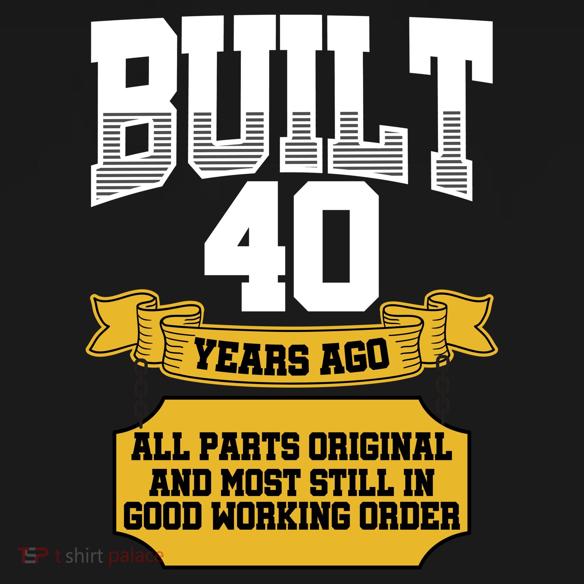 Built 40th Birthday All Original Part Tote Bag