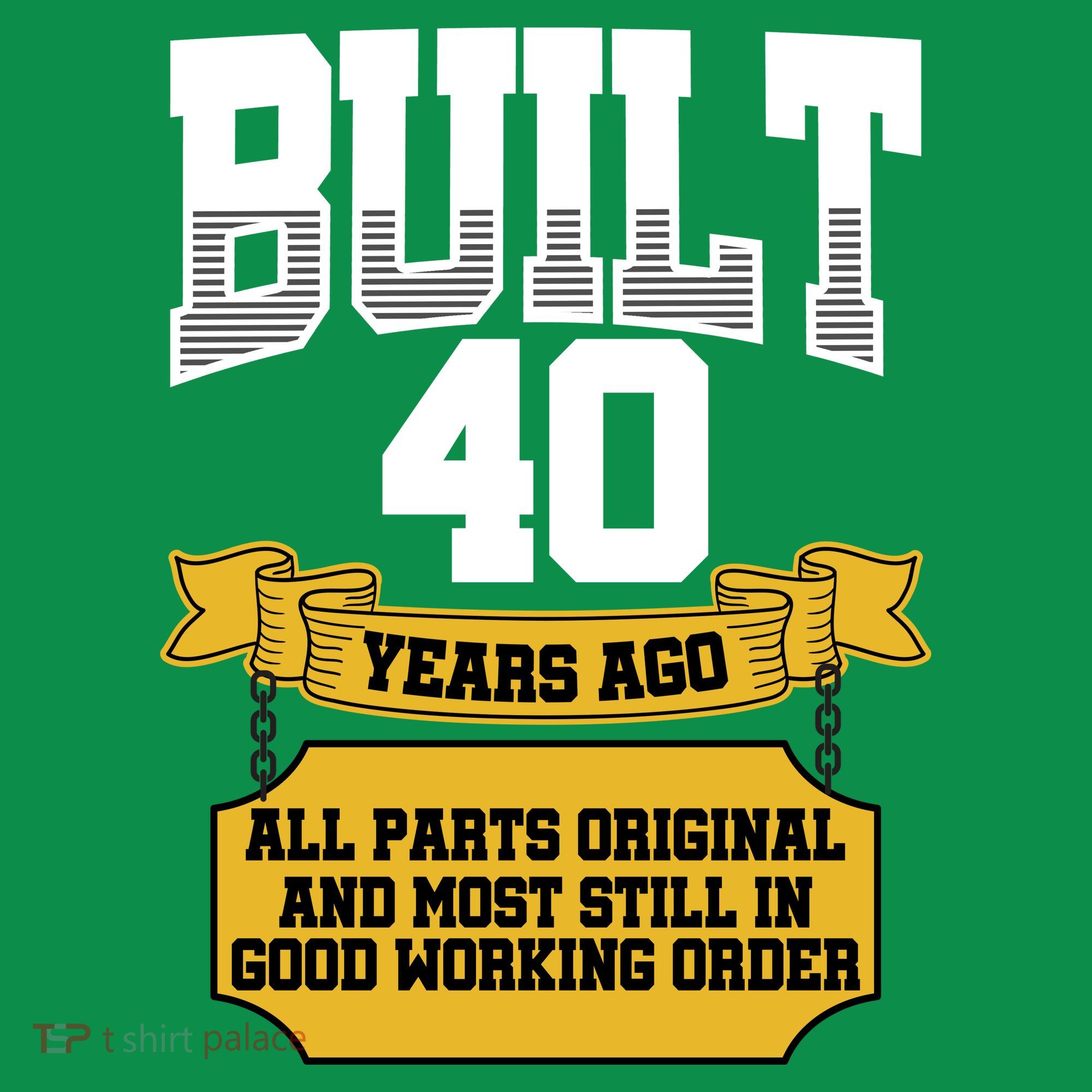 Built 40th Birthday All Original Part Coaster