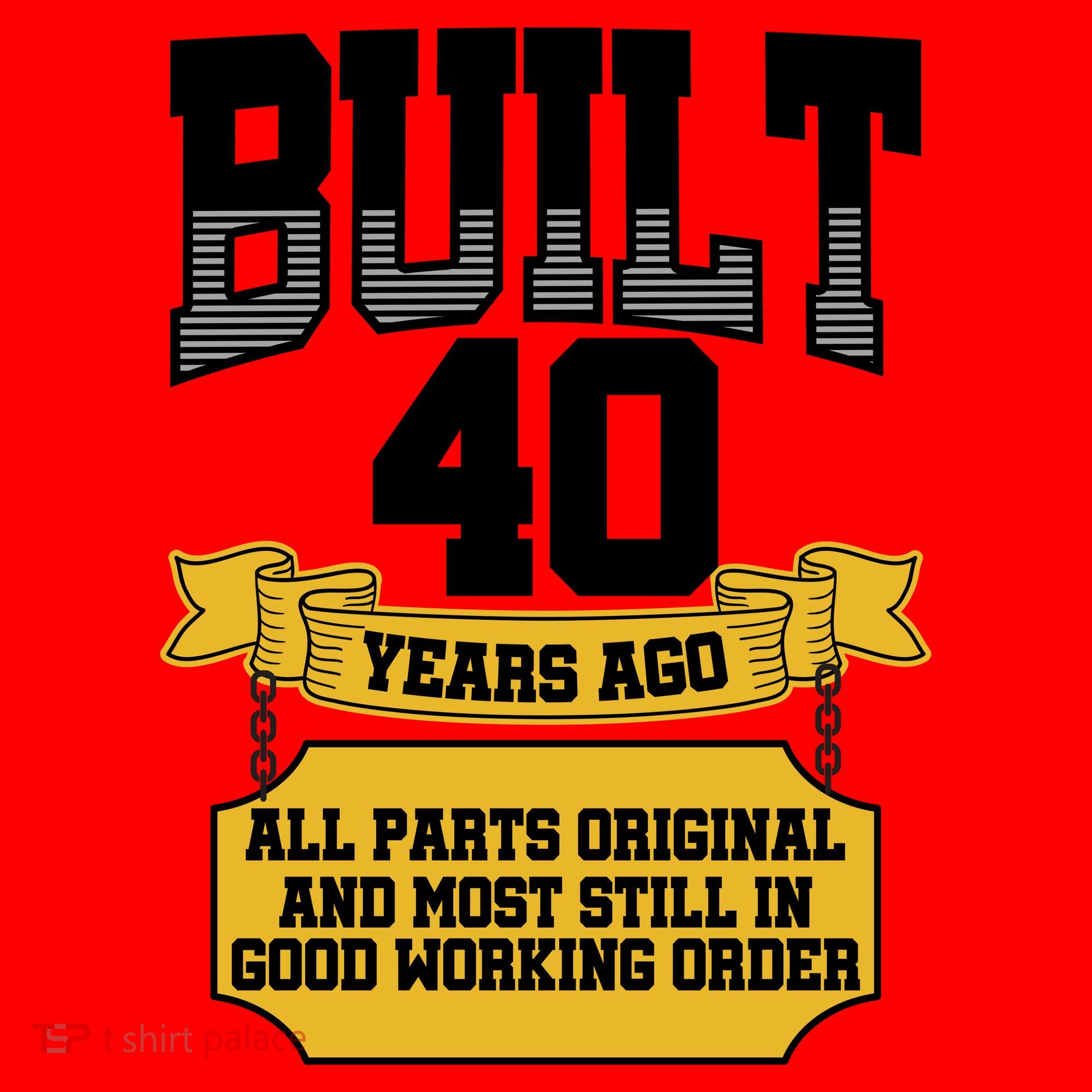 Built 40th Birthday All Original Part Santa Hat