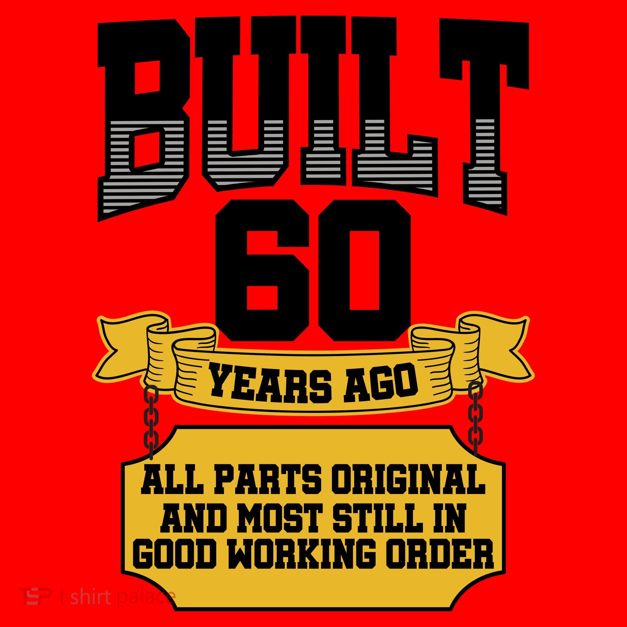 Built 60th Birthday All Original Part Santa Hat