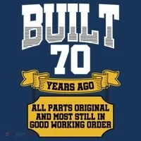 Built 70th Birthday All Original Part Kids Long Sleeve Shirt thumb 2