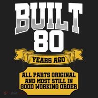 Built 80th Birthday All Original Part Golf Towel thumb 3