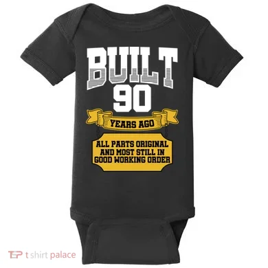 Built 90th Birthday All Original Part Baby Bodysuit