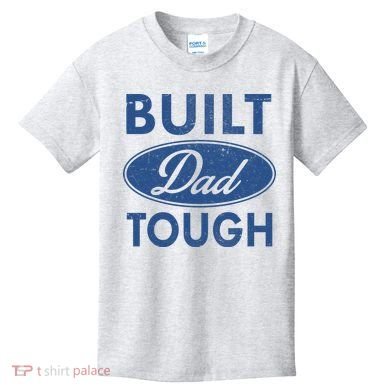 Built Dad Tough Car Logo Kids T-Shirt