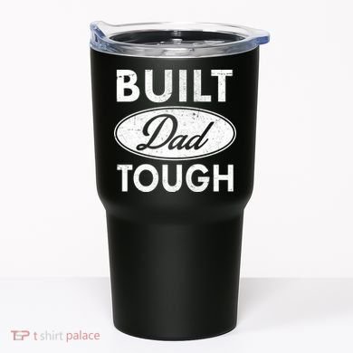 Built Dad Tough Car Logo Tumbler