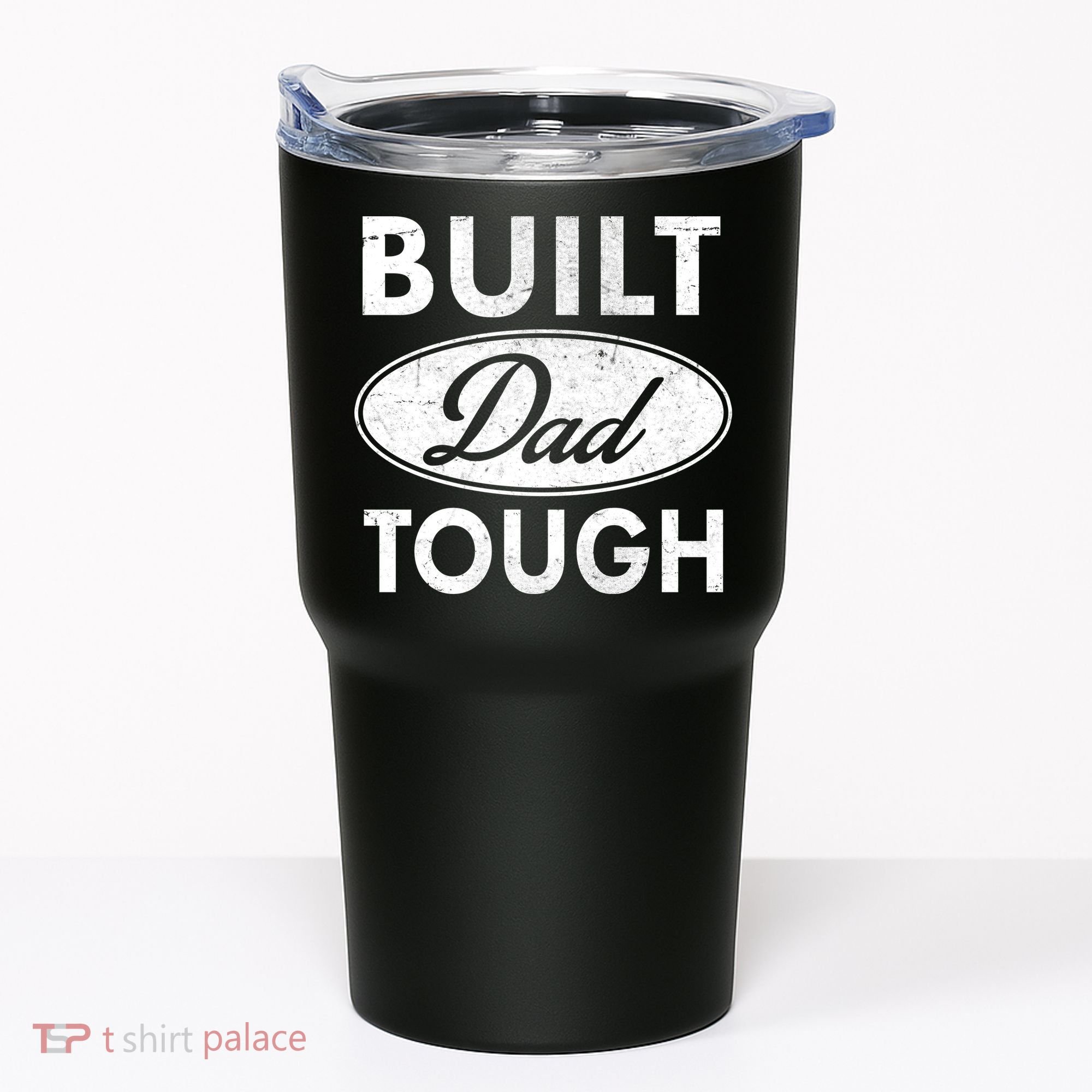 Built Dad Tough Car Logo Tumbler