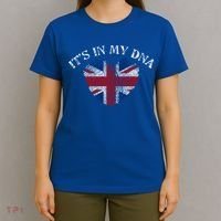 British Union Jack Dna Uk Flag Gift Cool Gift T-Shirt thumb 4