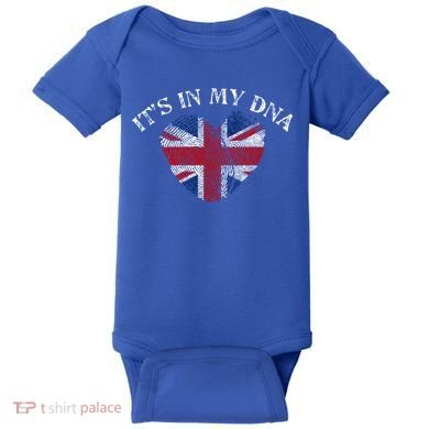 British Union Jack Dna Uk Flag Gift Cool Gift Baby Bodysuit