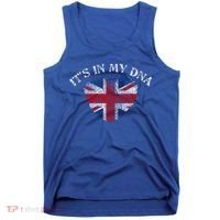 British Union Jack Dna Uk Flag Gift Cool Gift Tank Top thumb 0