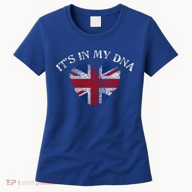 British Union Jack Dna Uk Flag Gift Cool Gift Women's T-Shirt