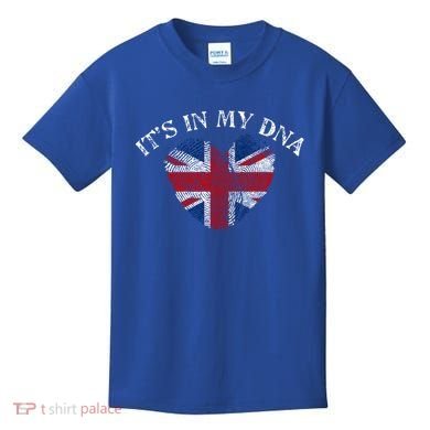 British Union Jack Dna Uk Flag Gift Cool Gift Kids T-Shirt
