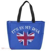 British Union Jack Dna Uk Flag Gift Cool Gift Tote Bag thumb 0