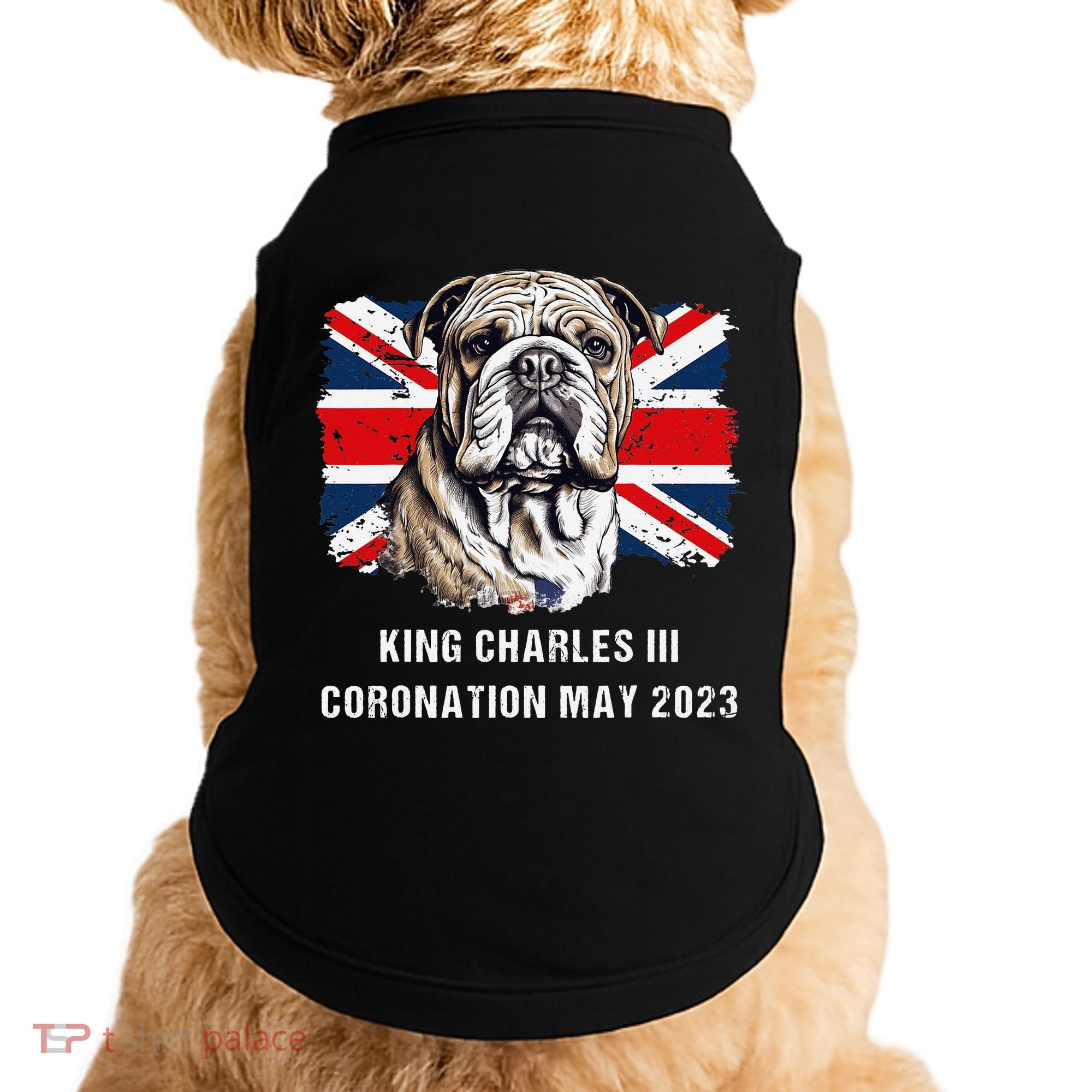 Bulldog Union Jack King Charles Coronation Doggie Tank
