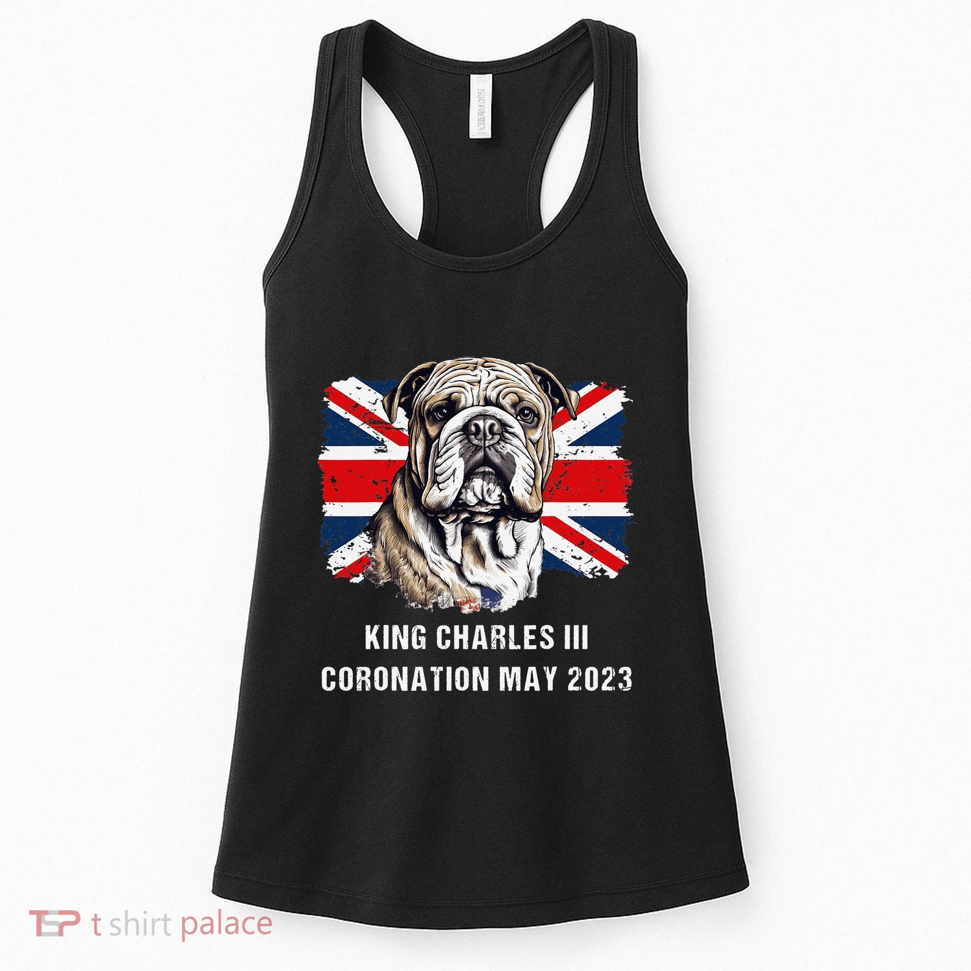 Bulldog Union Jack King Charles Coronation Women's Tank Top