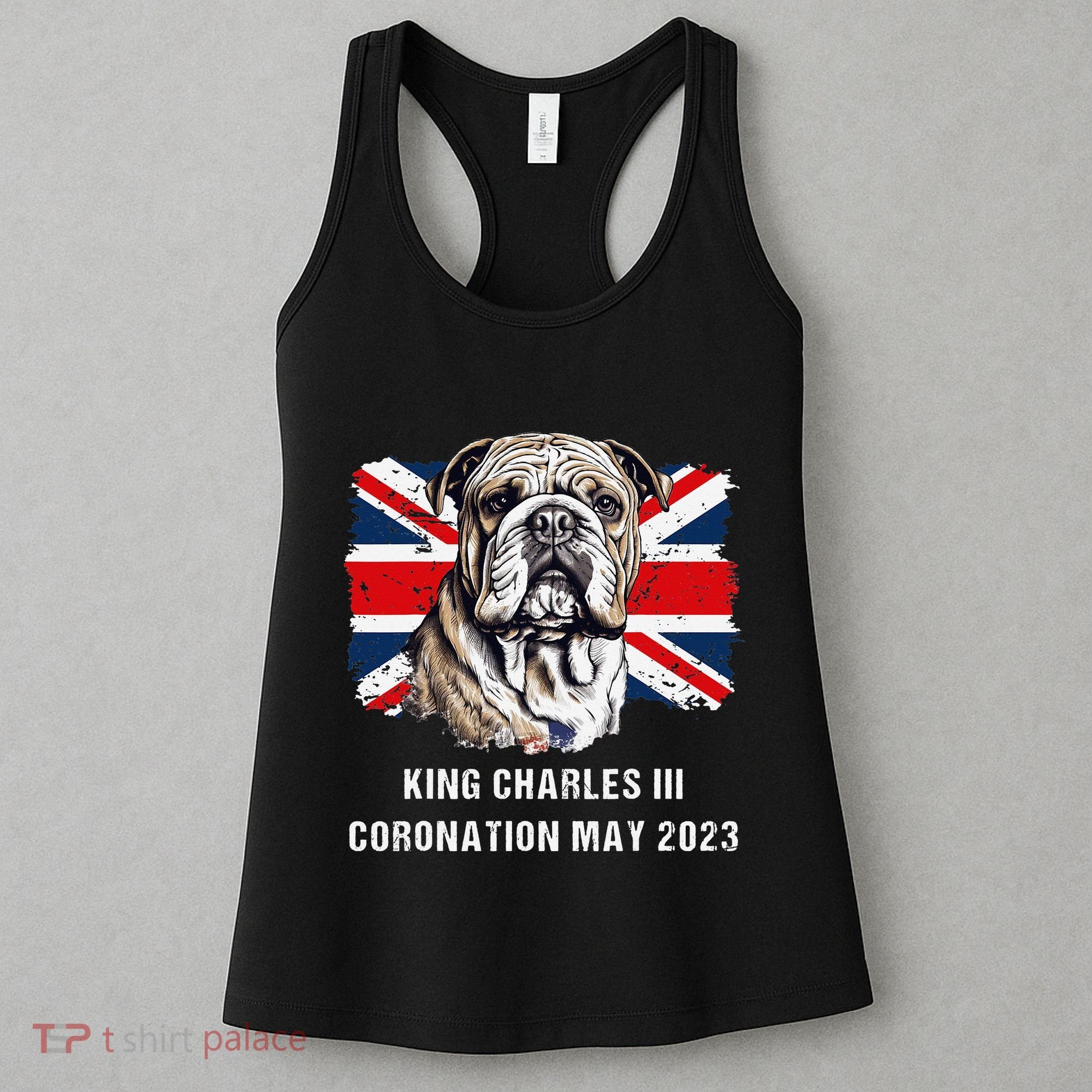 Bulldog Union Jack King Charles Coronation Women's Tank Top