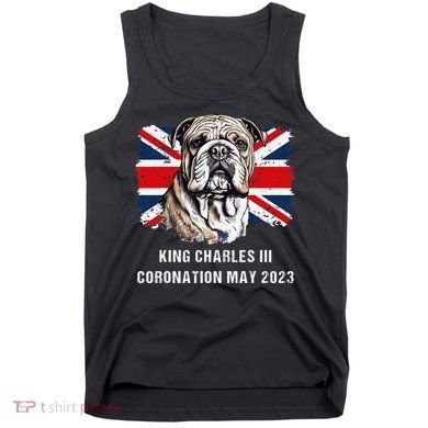Bulldog Union Jack King Charles Coronation Tank Top
