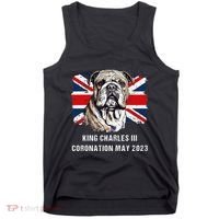 Bulldog Union Jack King Charles Coronation Tank Top thumb 0