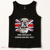 Bulldog Union Jack King Charles Coronation Tank Top thumb 2