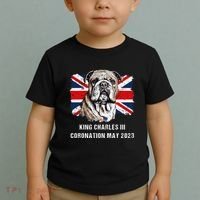 Bulldog Union Jack King Charles Coronation Toddler T-Shirt thumb 2
