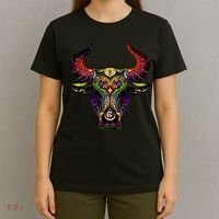 Bull Silhouette Head and Horns T-Shirt thumb 4