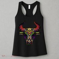 Bull Silhouette Head and Horns Women's Tank Top thumb 3