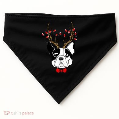 Bulldog Deer Antlers USA-Made Doggie Bandana