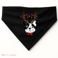 Bulldog Deer Antlers USA-Made Doggie Bandana thumb 0