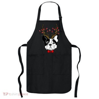 Bulldog Deer Antlers Apron