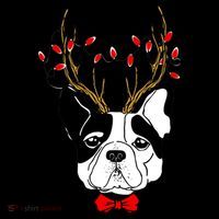 Bulldog Deer Antlers Apron thumb 3