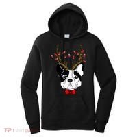 Bulldog Deer Antlers Women's Hoodie thumb 0