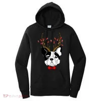 Bulldog Deer Antlers Women's Hoodie thumb 0