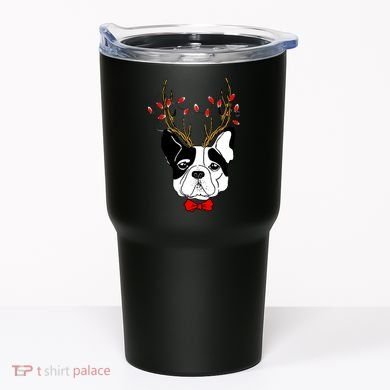 Bulldog Deer Antlers Tumbler