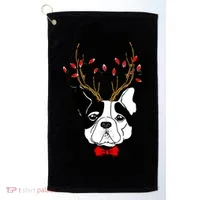 Bulldog Deer Antlers Golf Towel thumb 0
