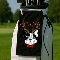 Bulldog Deer Antlers Golf Towel thumb 2