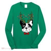 Bulldog Deer Antlers Long Sleeve Shirt thumb 0