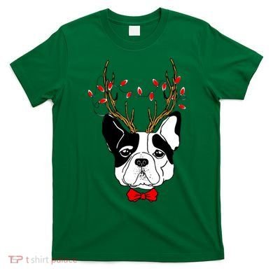 Bulldog Deer Antlers T-Shirt