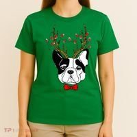 Bulldog Deer Antlers T-Shirt thumb 4