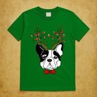 Bulldog Deer Antlers T-Shirt thumb 5