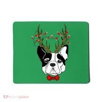 Bulldog Deer Antlers Mousepad thumb 0