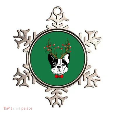 Bulldog Deer Antlers Ornament