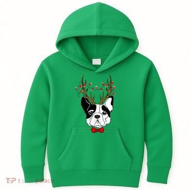 Bulldog Deer Antlers Kids Hoodie